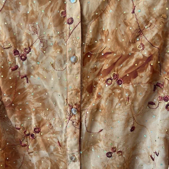 Roper Western Shirt with Sequins Size Large NWOT - Picture 4 of 6